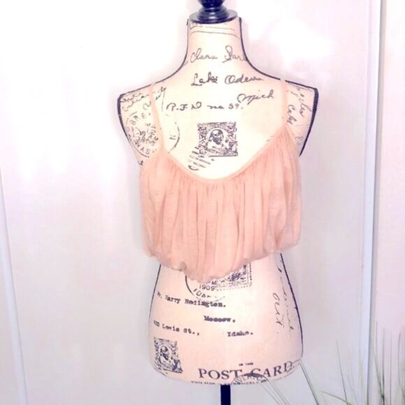 NWT! Zara Cream Crop Top Tank Size Medium - Picture 1 of 8